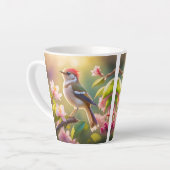 Red Header Buff Chested Warbler Fantasy Bird Milchtasse (Linke Ecke)