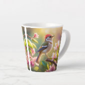 Red Header Buff Chested Warbler Fantasy Bird Milchtasse (Rechte Ecke)