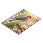 Red Header Buff Chested Warbler Fantasy Bird Notizblock (Linke Seite)