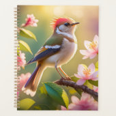 Red Header Buff Chested Warbler Fantasy Bird Planer (Vorderseite)