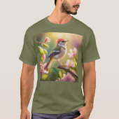 Red Header Buff Chested Warbler Fantasy Bird T-Shirt (Vorderseite)