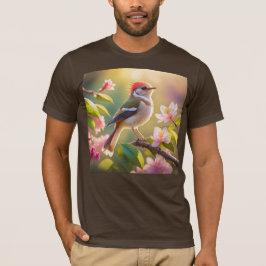 Red Header Buff Chested Warbler Fantasy Bird T-Shirt