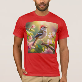 Red Header Buff Chested Warbler Fantasy Bird T-Shirt