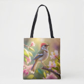 Red Header Buff Chested Warbler Fantasy Bird Tasche (Vorderseite)
