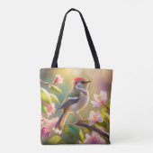 Red Header Buff Chested Warbler Fantasy Bird Tasche (Rückseite)
