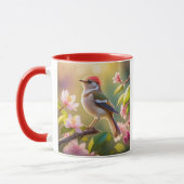 Red Header Buff Chested Warbler Fantasy Bird Tasse (Links)