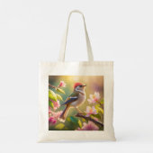 Red Header Buff Chested Warbler Fantasy Bird Tragetasche (Rückseite)