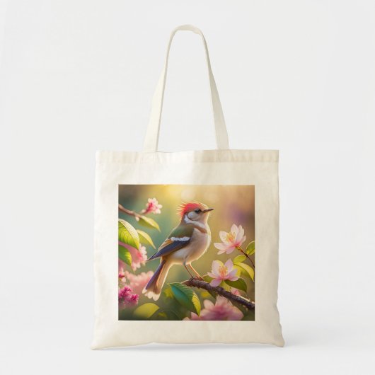 Red Header Buff Chested Warbler Fantasy Bird Tragetasche (Vorne)