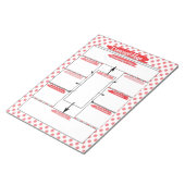 Red Healthcare Student Concept Map Template Notizblock (angewinkelt)