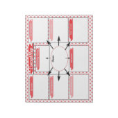 Red Healthcare Student Concept Map Template Notizblock (Rotiert)