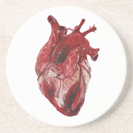 Red Healthy Heart Getränkeuntersetzer