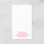 Red Heart 3D Visitenkarte (Rückseite)