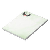 Red heart angel black wings notizblock (Rotiert)