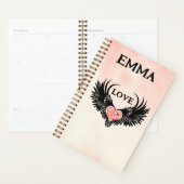 Red heart angel black wings planer (Anzeige)