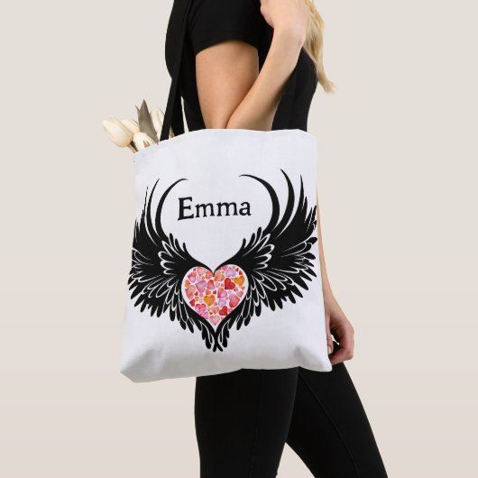 Red heart angel black wings tasche (Von Nahem)