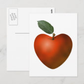 Red Heart Apple - Postkarte (Vorne/Hinten)