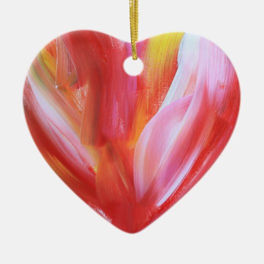 Red Heart Art Custom Holiday Geschenk Ornamente (Vorne)