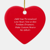 Red Heart Art Custom Holiday Geschenk Ornamente (Hinten)