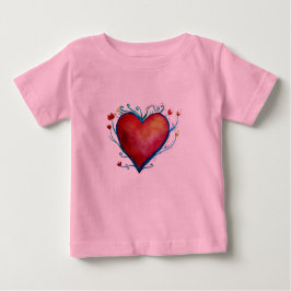 Red Heart Baby Tutu Bodysuit Baby T-shirt