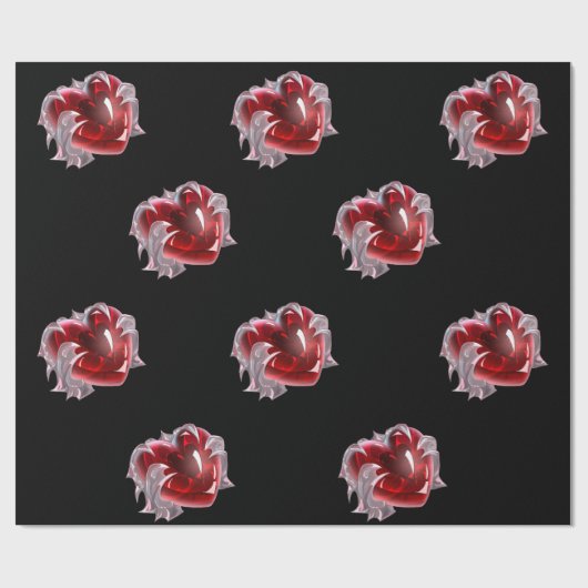 Red heart background Wrapping Paper for strong man Geschenkpapier (Flach)