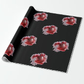 Red heart background Wrapping Paper for strong man Geschenkpapier (Ungerollt)