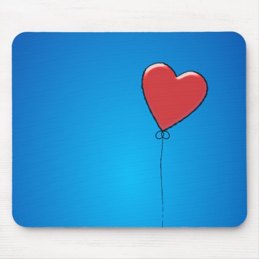 Red Heart Balloon Mousepad (Vorne)