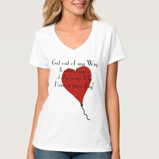 Red Heart Balloon Sprichwort Shirt (Vorderseite)