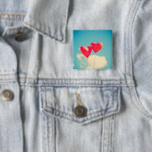 Red Heart Balloons gegen Wolken Himmel Button (Beispiel)