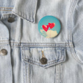 Red Heart Balloons gegen Wolken Himmel Button (Beispiel)