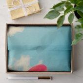 Red Heart Balloons gegen Wolken Himmel Seidenpapier (Geschenk)