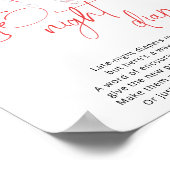 Red Heart Balloons Spate Night Diapers Game Poster (Ecke)