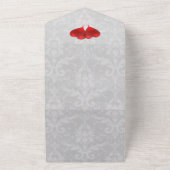 Red Heart Balloons Wedding All In One Einladung (Außenbereich)