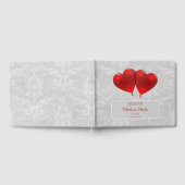 Red Heart Balloons Wedding Guest Book Gästebuch (Voll)