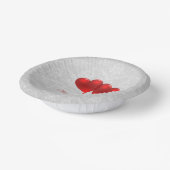 Red Heart Balloons Wedding Pappteller (Gewinkelt)