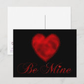 Red Heart Be Mine Valentine's Day Postkarten (Vorne/Hinten)