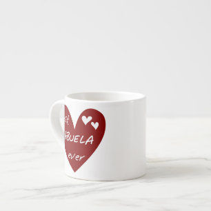 Red Heart Best Abuela Ever Geschenke Espressotasse