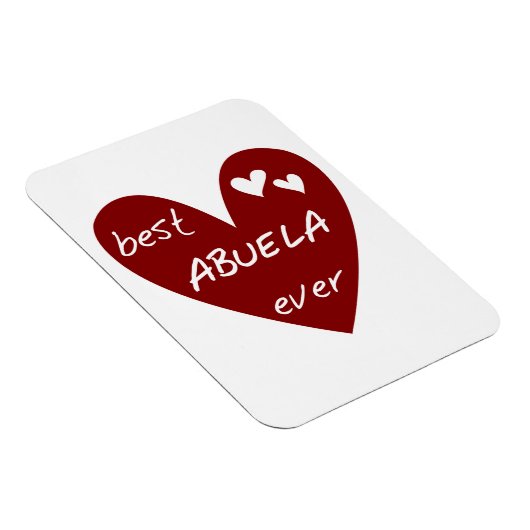 Red Heart Best Abuela Ever Geschenke Magnet (Rechte Seite)