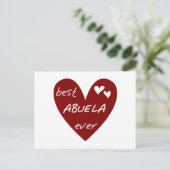 Red Heart Best Abuela Ever T - Shirt und Geschenke Postkarte (Stehend Vorderseite)