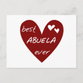 Red Heart Best Abuela Ever T - Shirt und Geschenke Postkarte (Vorderseite)