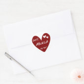 Red Heart Best Abuela Ever T - Shirt und Geschenke Runder Aufkleber (Umschlag)