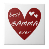 Red Heart Best Gamma Ever Geschenke Fliese (Vorderseite)