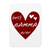 Red Heart Best Gamma Ever Geschenke Magnet (Vertikal)