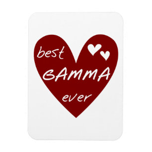 Red Heart Best Gamma Ever Geschenke Magnet