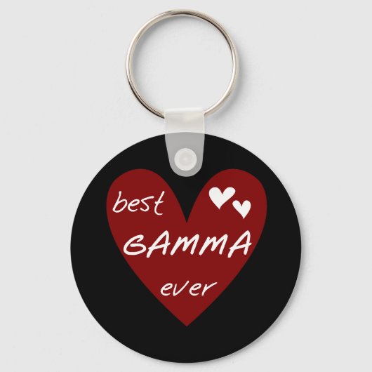 Red Heart Best Gamma Ever Tshirts und Geschenke Schlüsselanhänger (Vorderseite)
