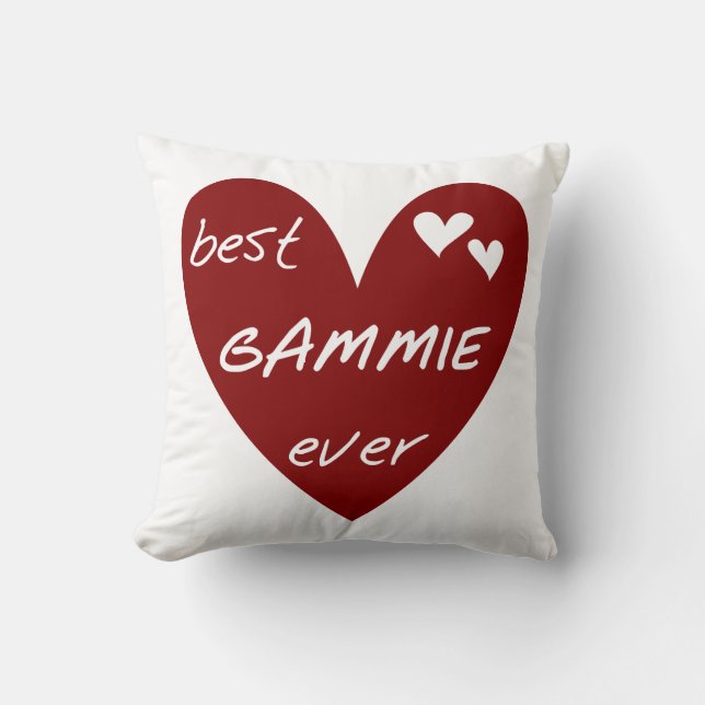 Red Heart Best Gammie Ever Geschenke Kissen (Vorderseite)