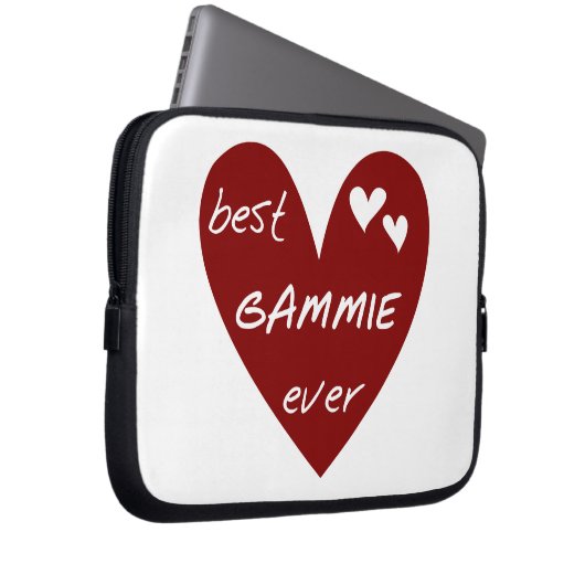 Red Heart Best Gammie Ever Geschenke Laptopschutzhülle (Vorne Rechts)