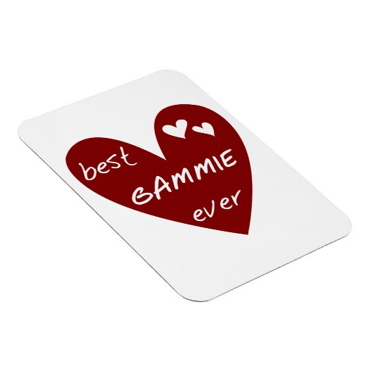 Red Heart Best Gammie Ever Geschenke Magnet (Rechte Seite)