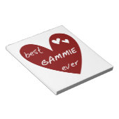 Red Heart Best Gammie Ever Geschenke Notizblock (angewinkelt)