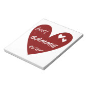 Red Heart Best Gammie Ever Geschenke Notizblock (Rotiert)