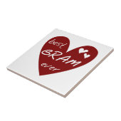 Red Heart Best Gram Ever Geschenke Fliese (Seite)